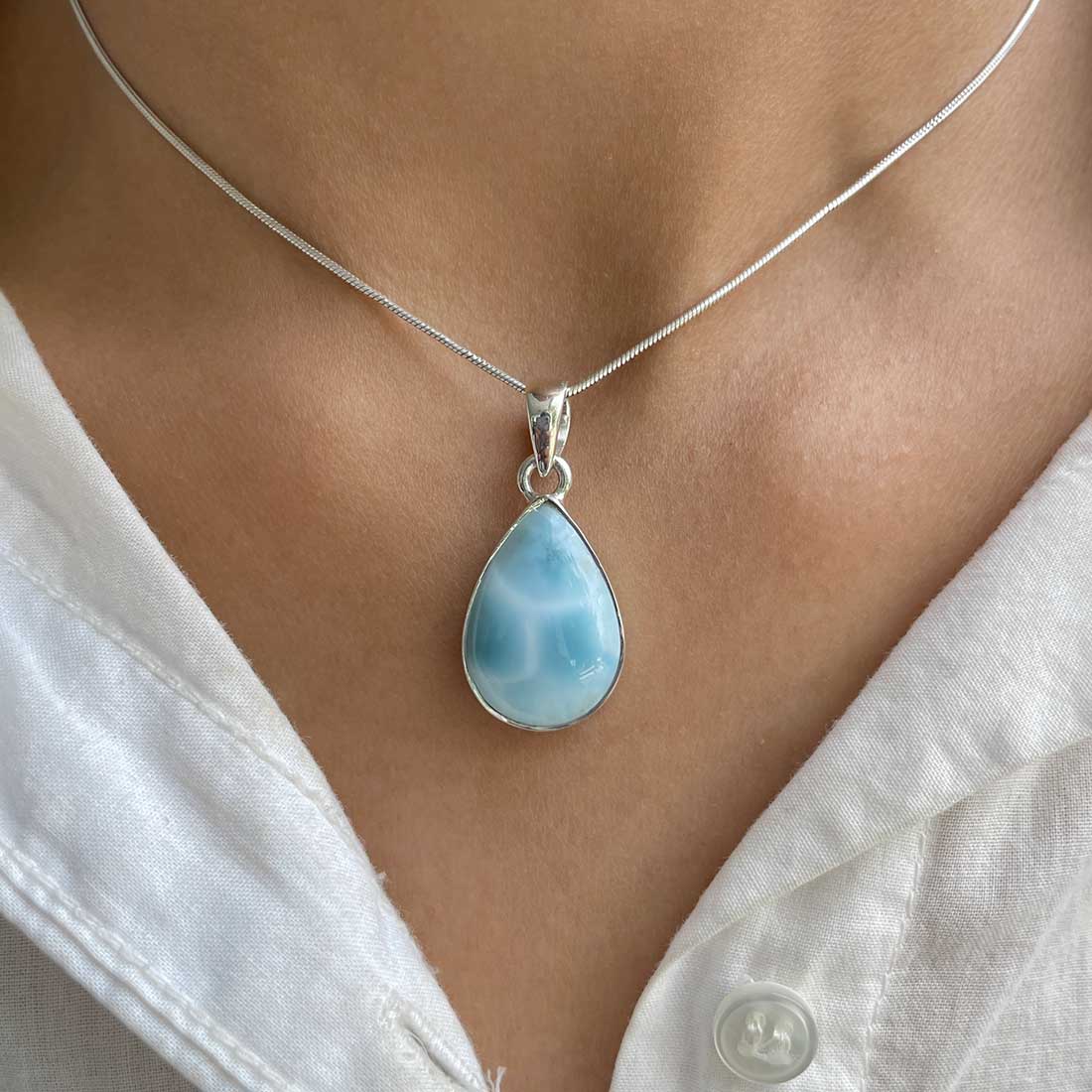 Larimar Pendant-(LAR-P-343.)
