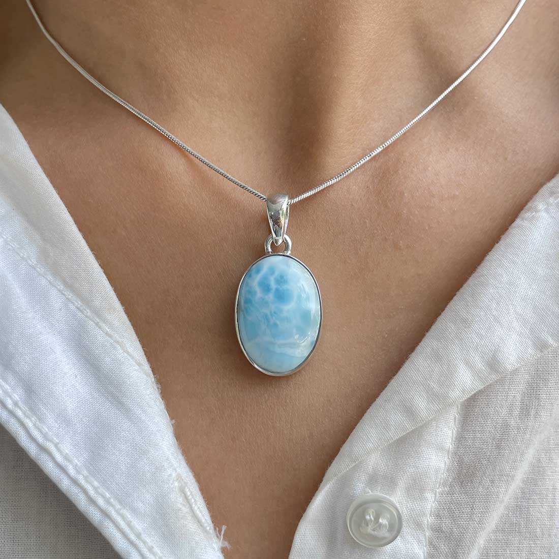 Larimar Pendant-(LAR-P-344.)