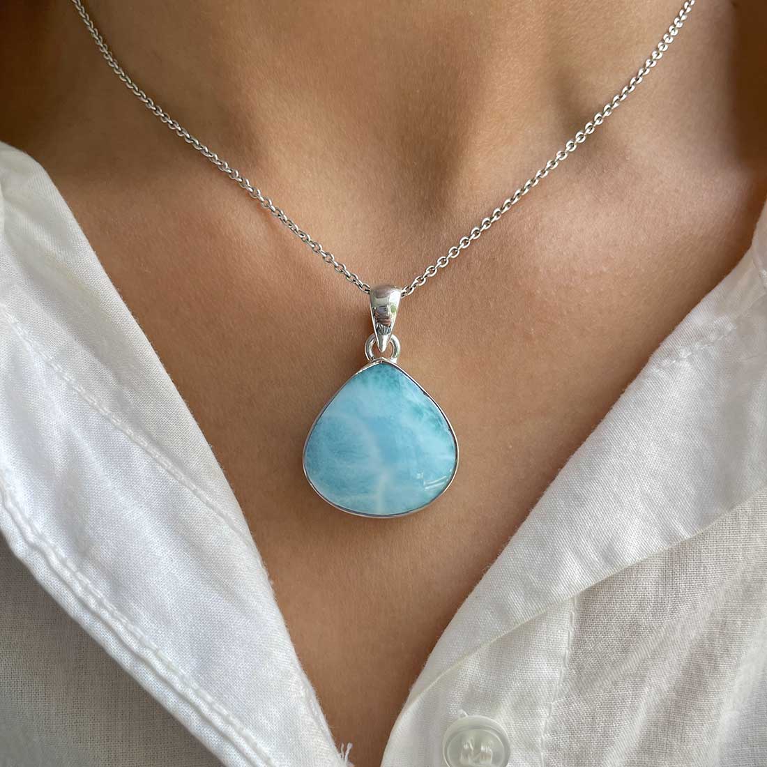 Larimar Pendant-(LAR-P-351.)