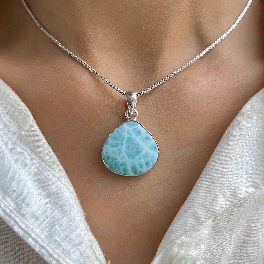 Larimar Pendant-(LAR-P-352.)