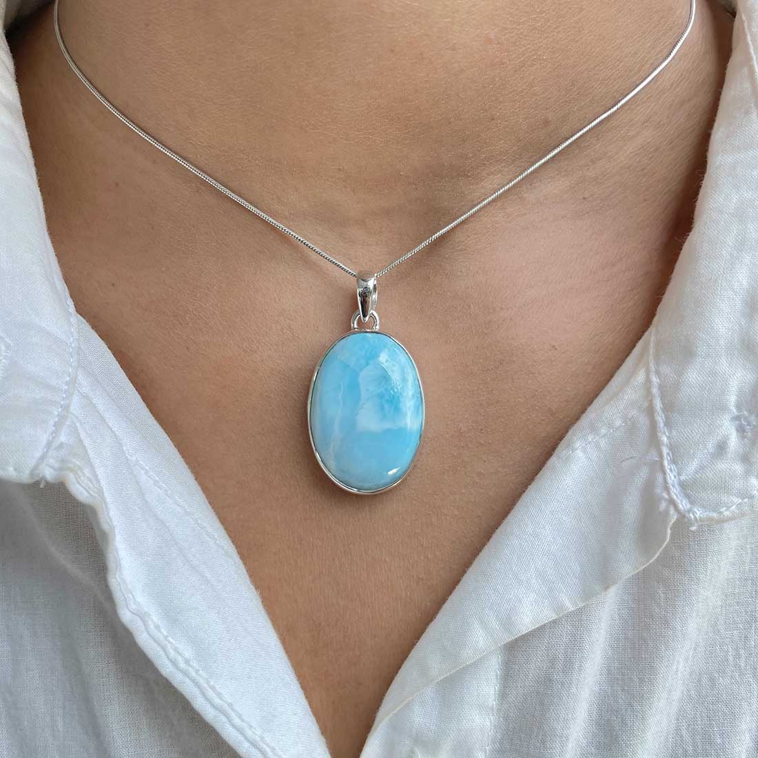 Larimar Pendant-(LAR-P-354.)