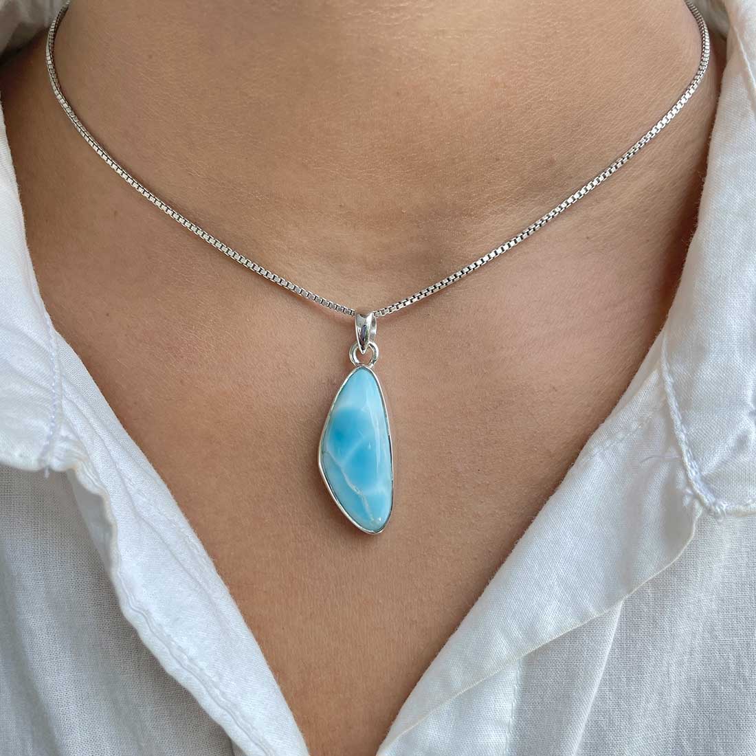 Larimar Pendant-(LAR-P-356.)