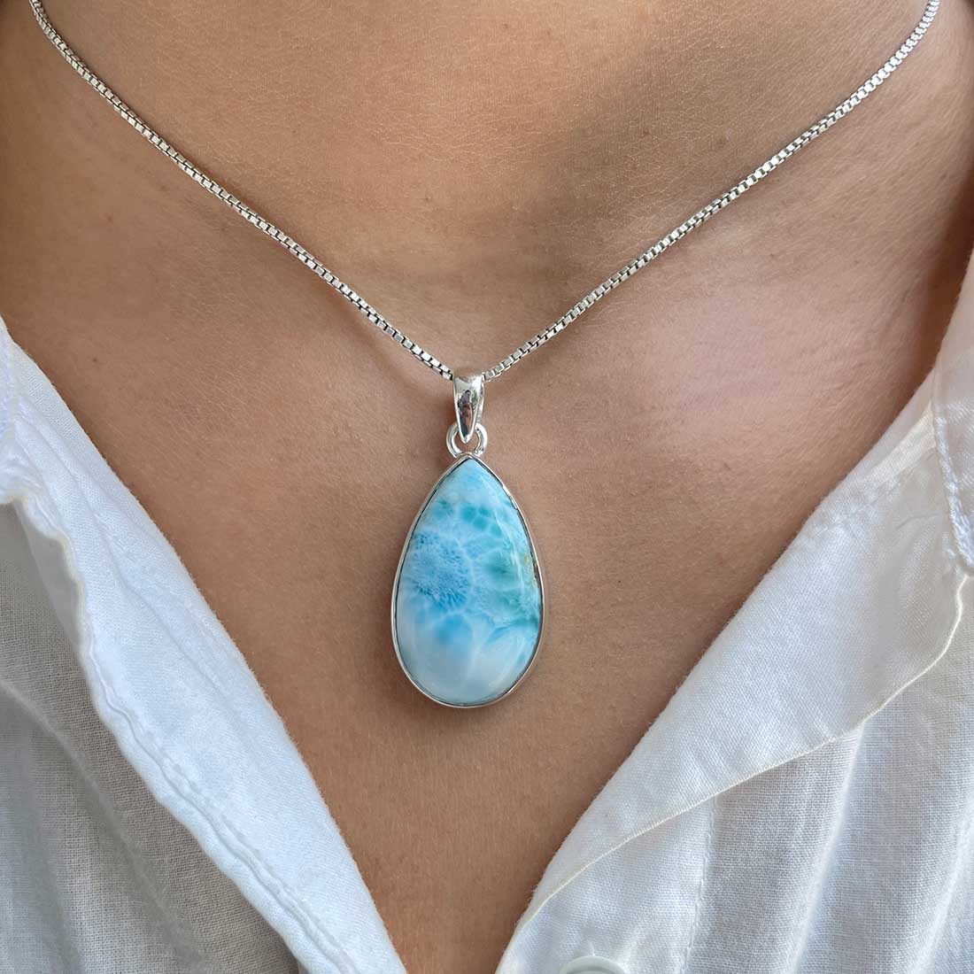 Larimar Pendant-(LAR-P-357.)
