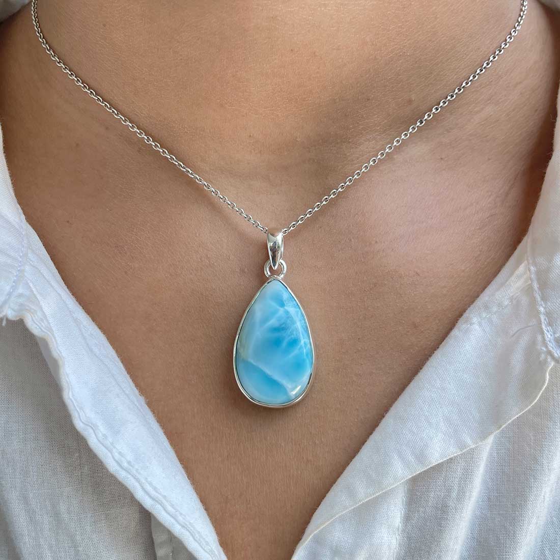 Larimar Pendant-(LAR-P-358.)