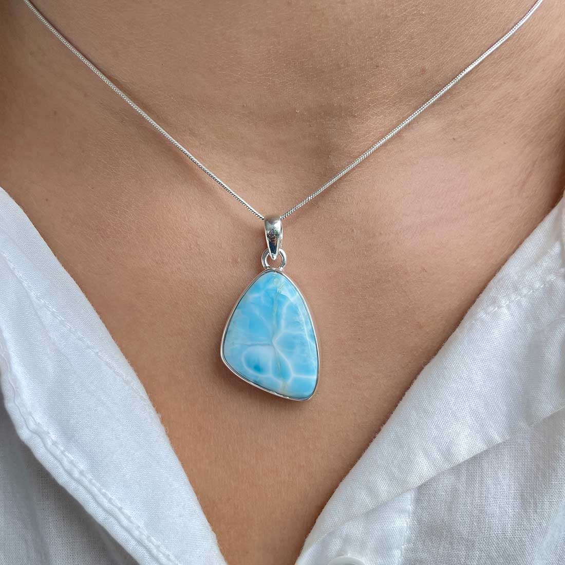 Larimar Pendant-(LAR-P-359.)