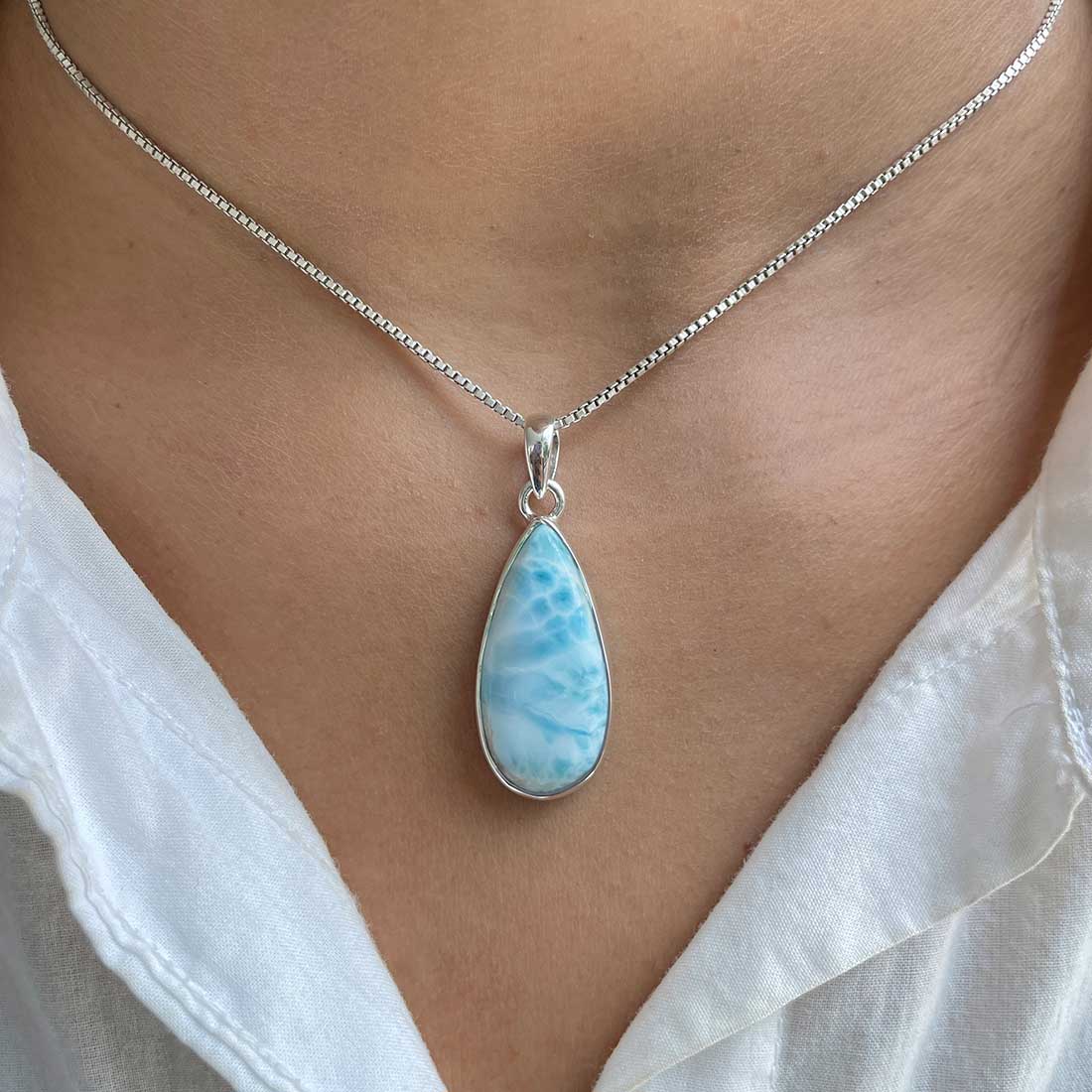 Larimar Pendant-(LAR-P-360.)