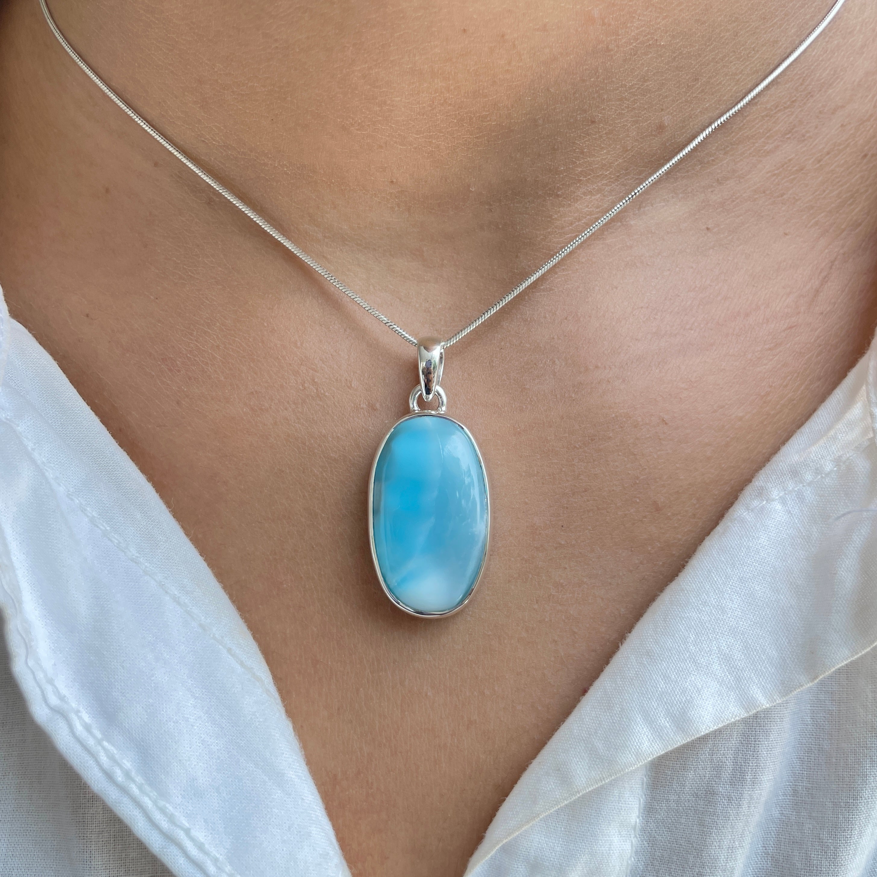 Larimar Pendant-(LAR-P-363.)