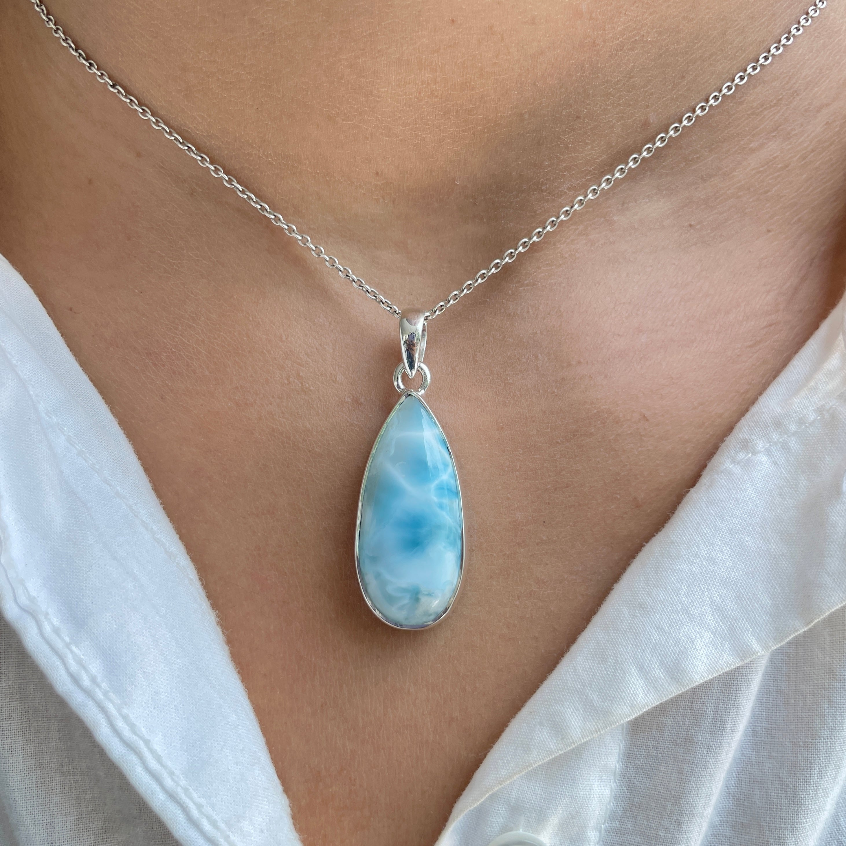 Larimar Pendant-(LAR-P-364.)