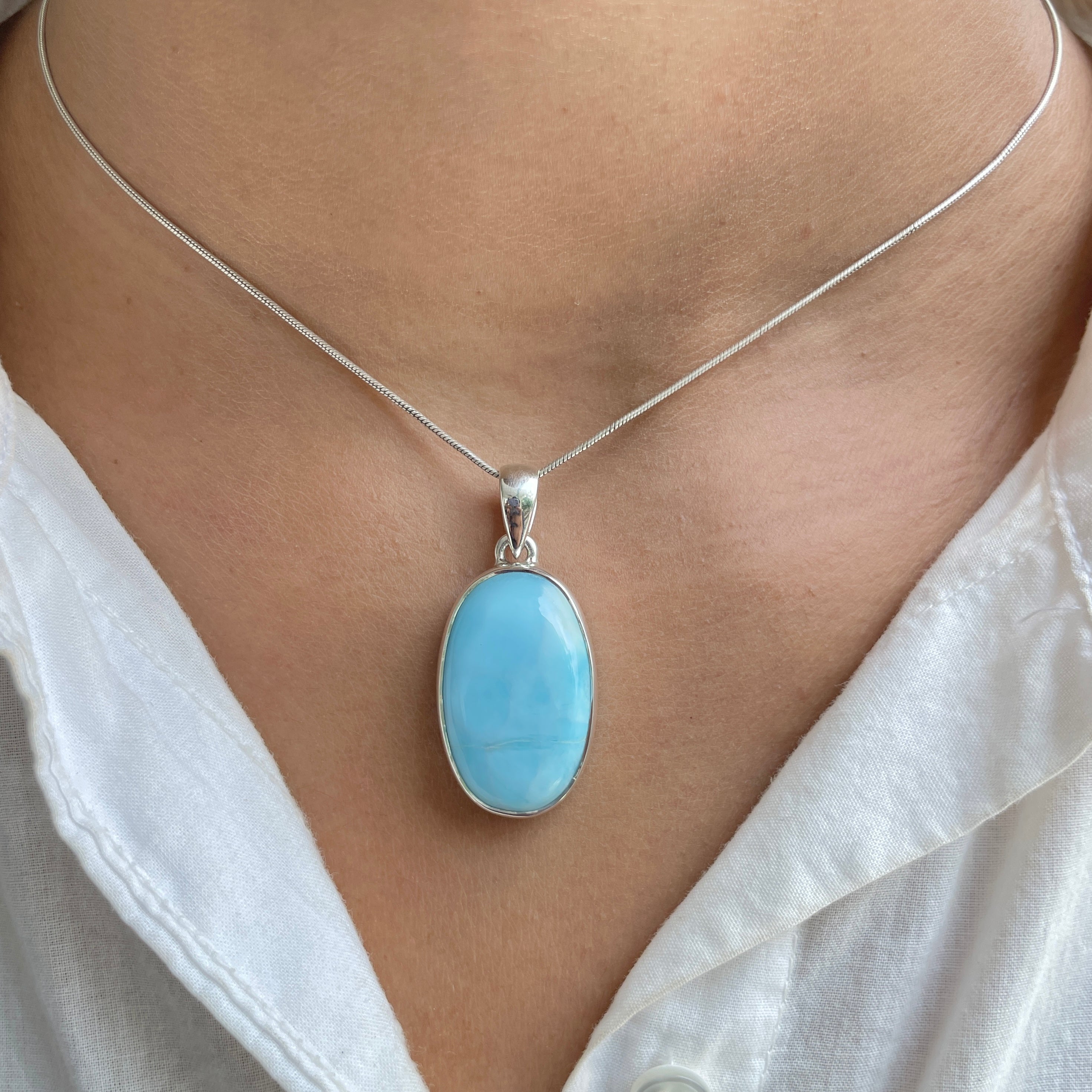 Larimar Pendant-(LAR-P-366.)