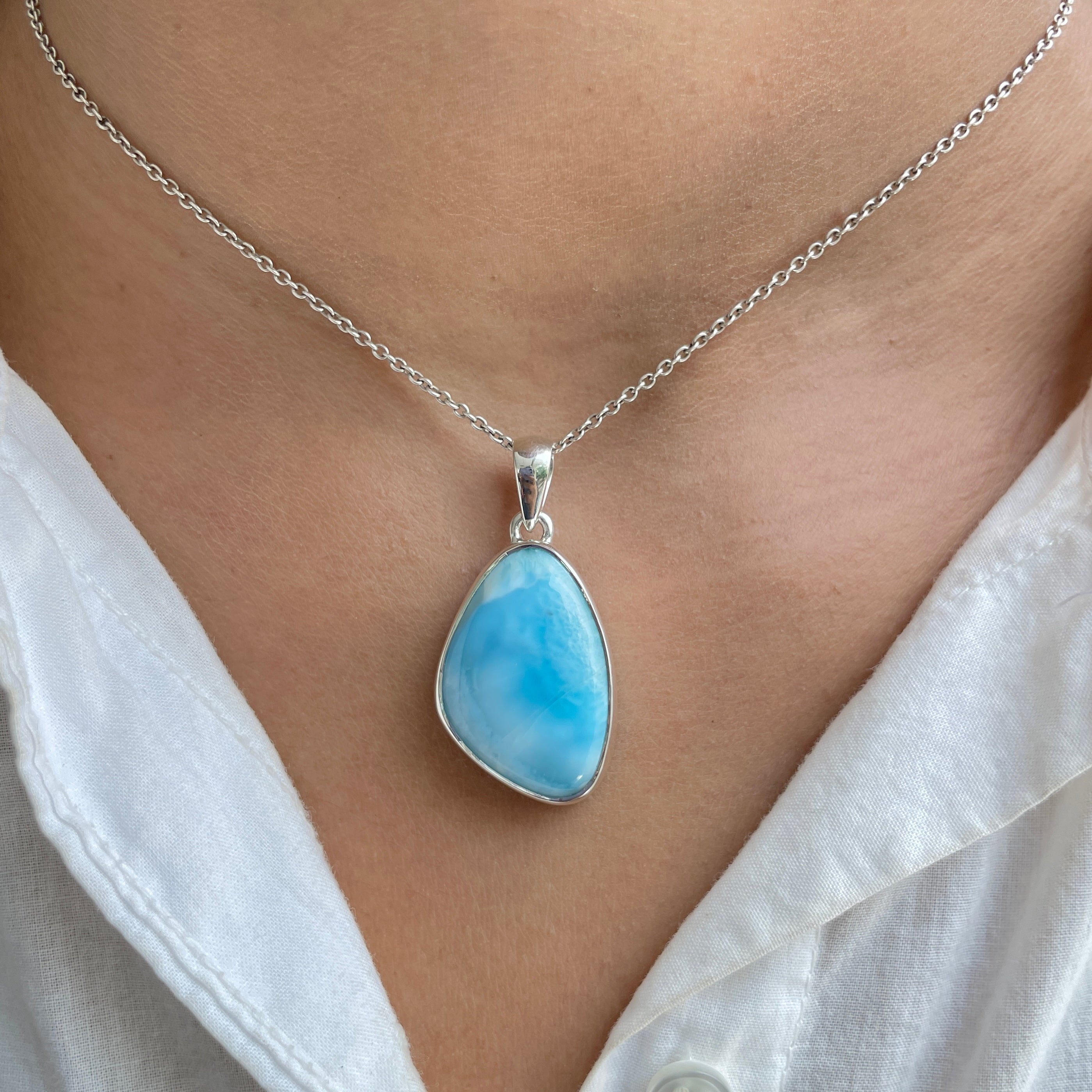 Larimar Pendant-(LAR-P-367.)
