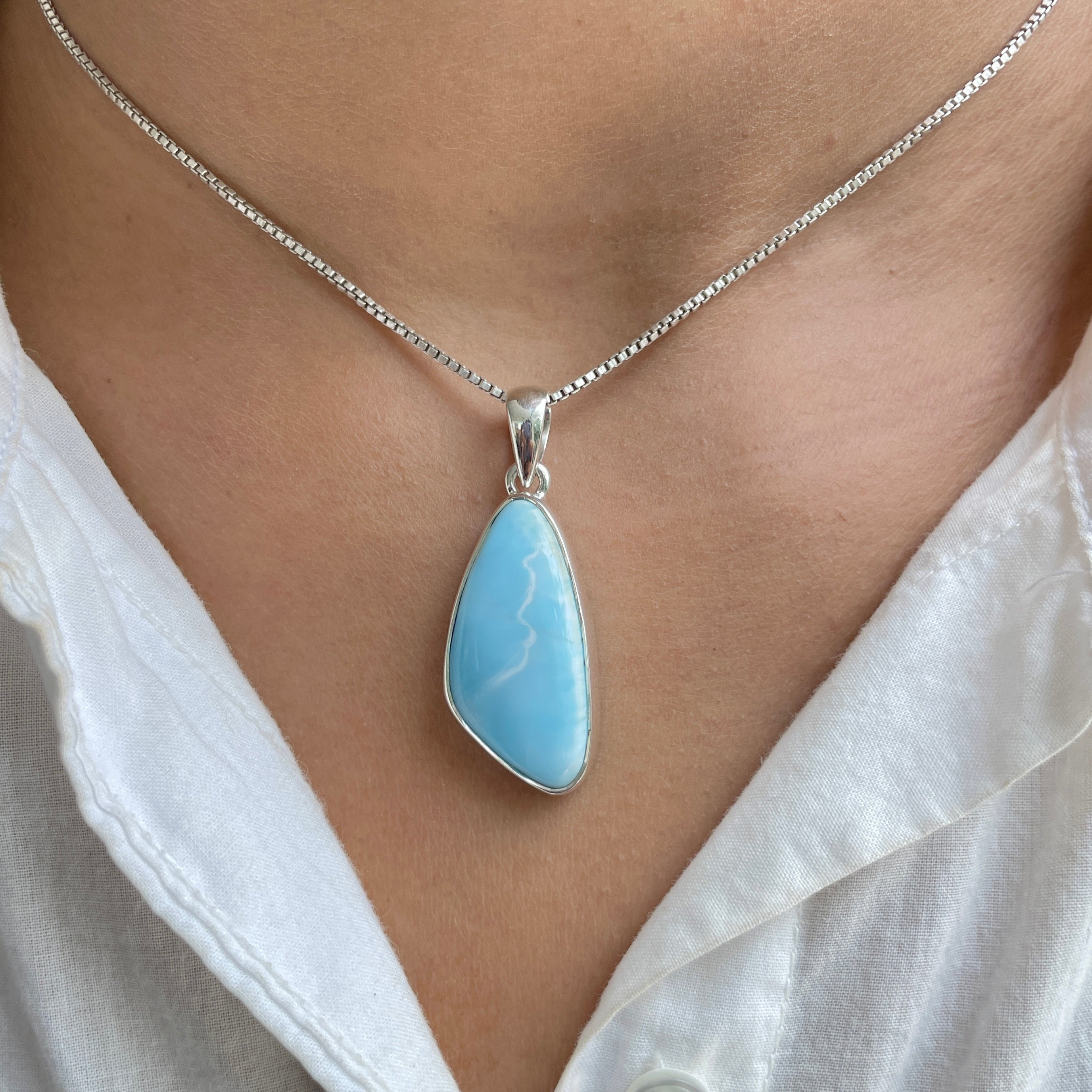 Larimar Pendant-(LAR-P-368.)