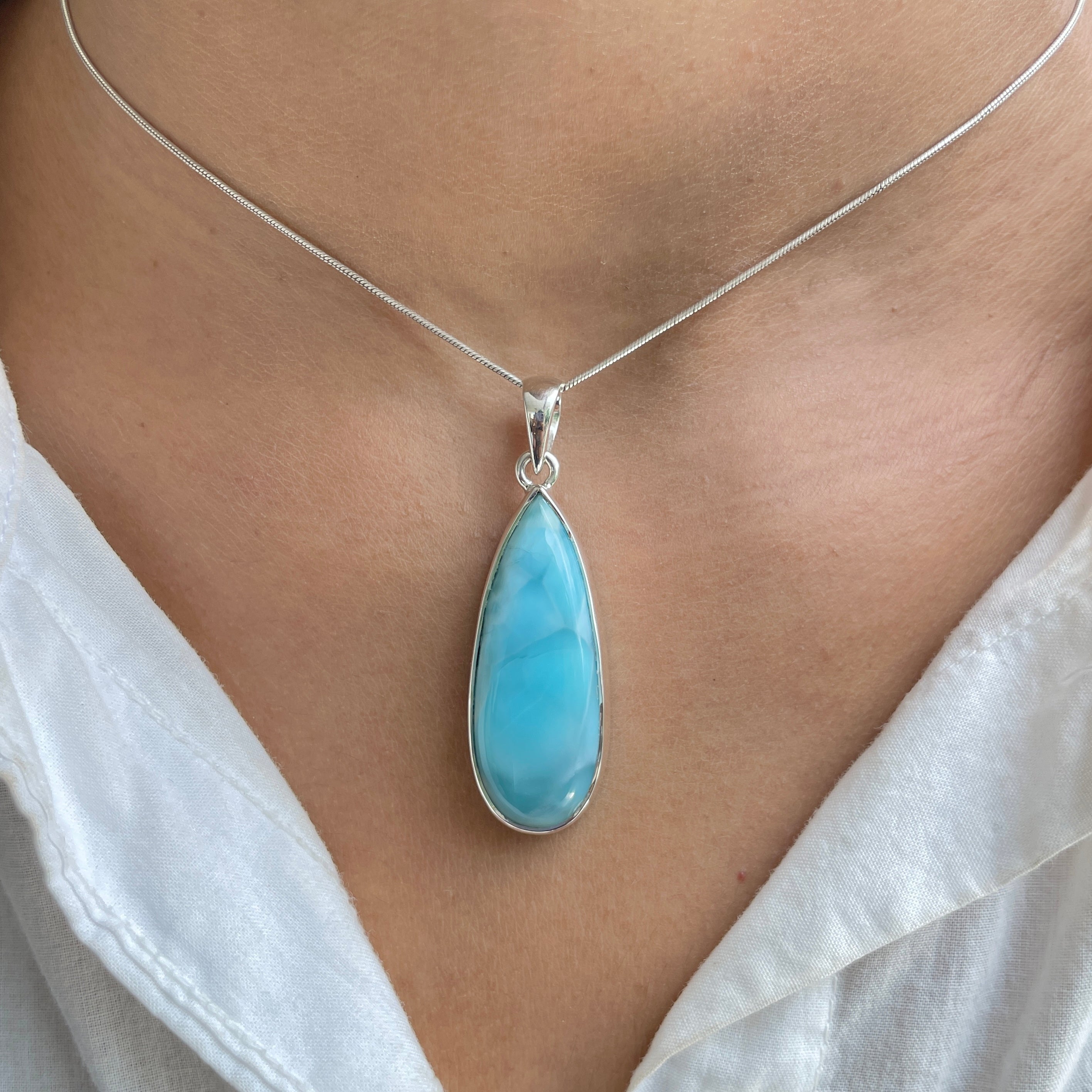 Larimar Pendant-(LAR-P-369.)