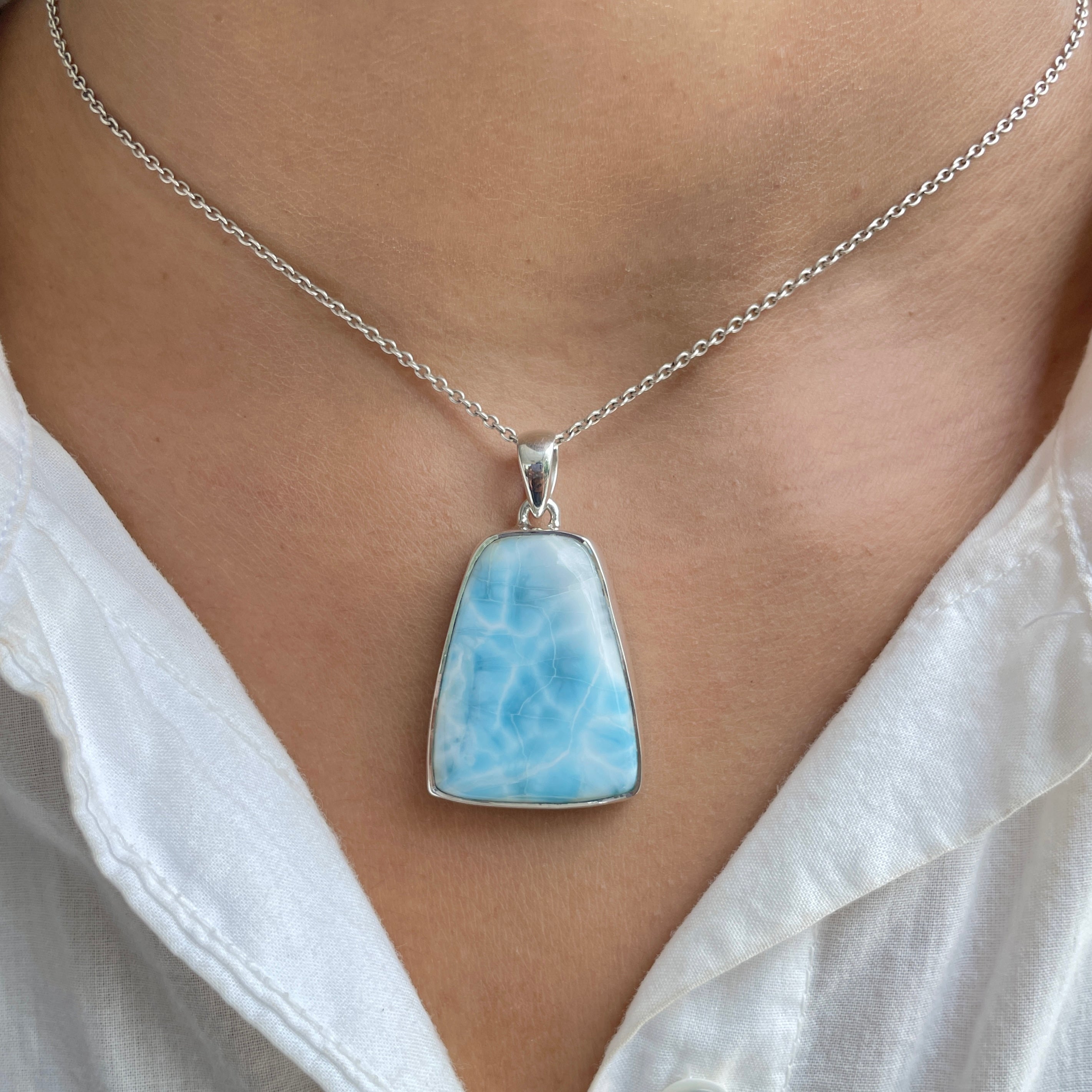 Larimar Pendant-(LAR-P-372.)