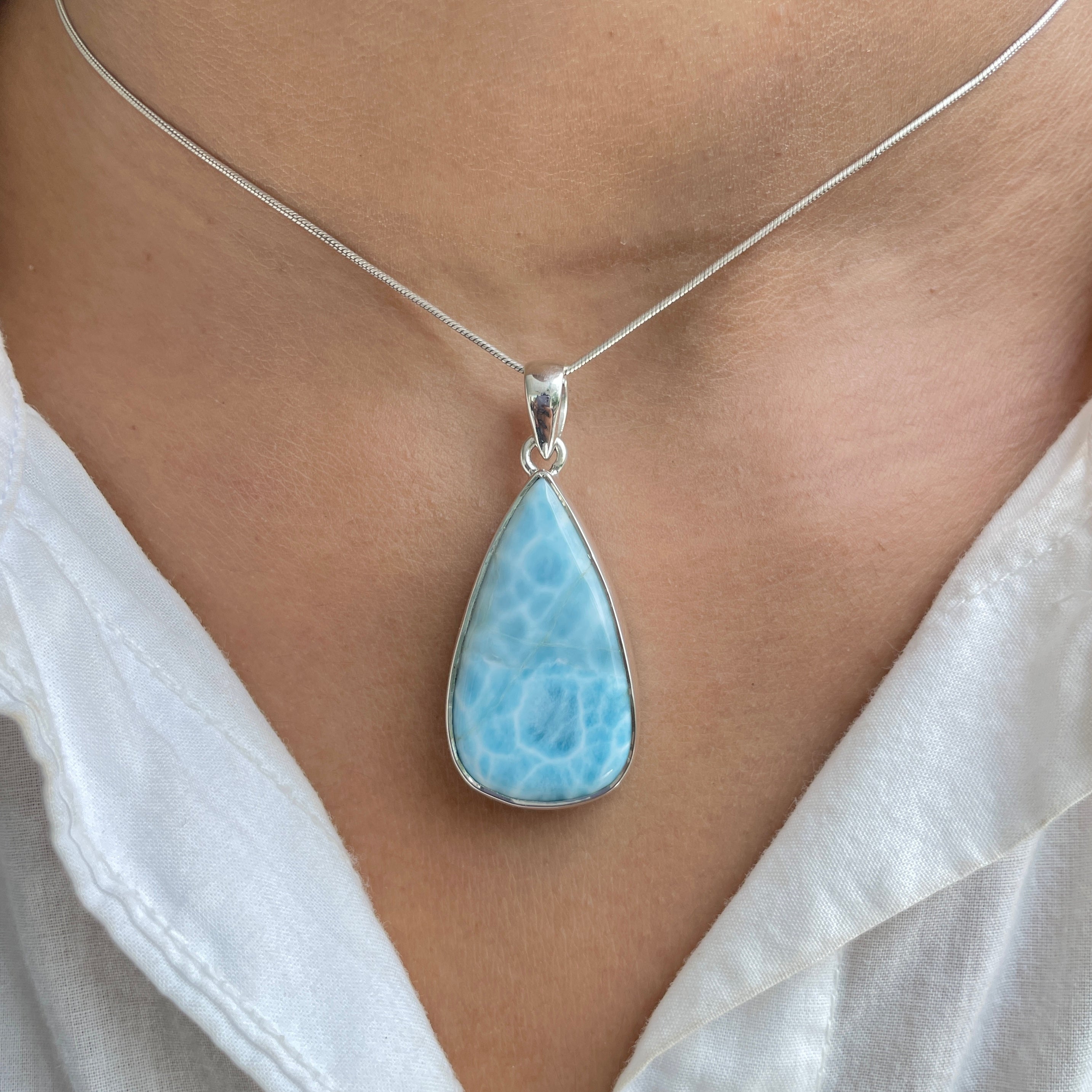Larimar Pendant-(LAR-P-377.)