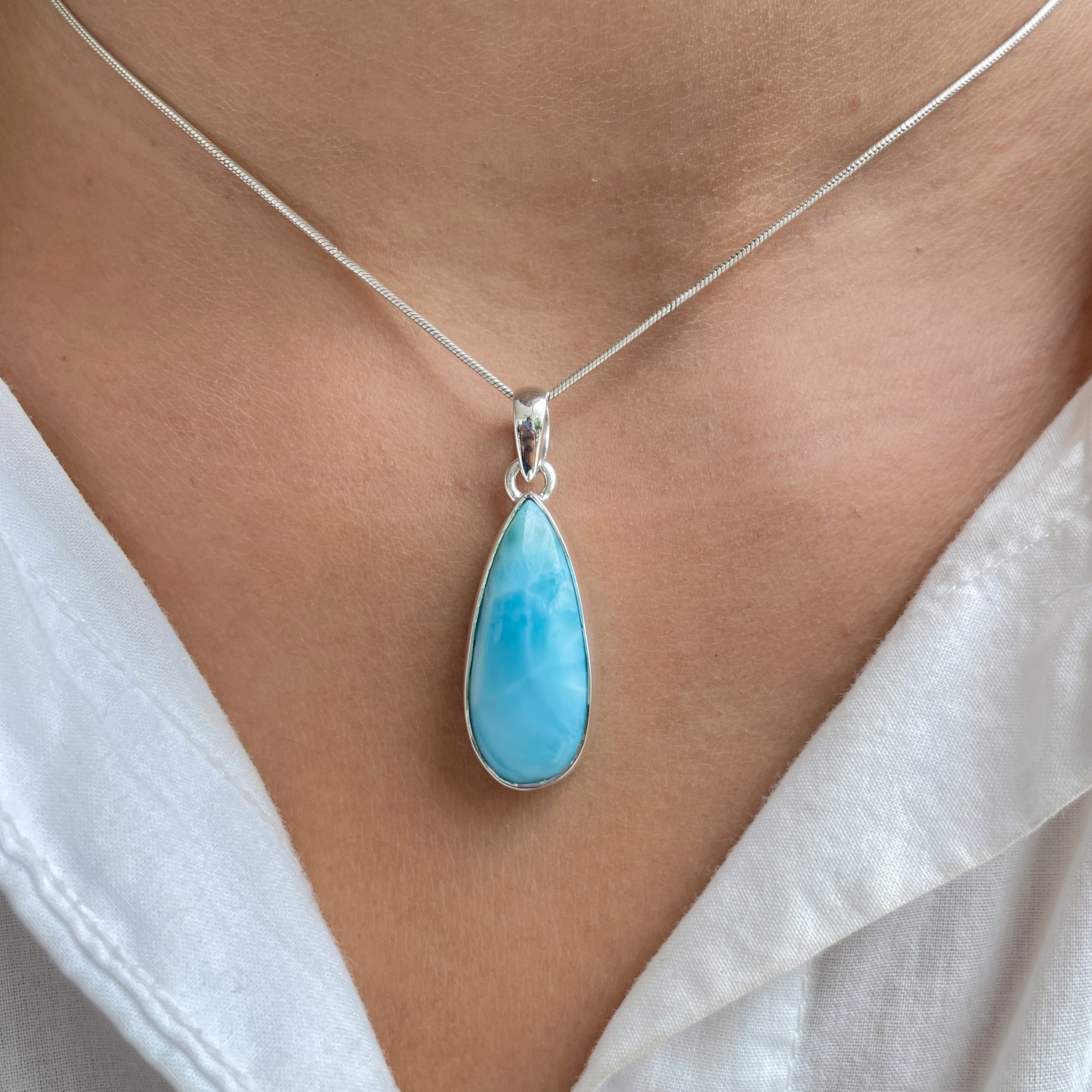 Larimar Pendant-(LAR-P-378.)