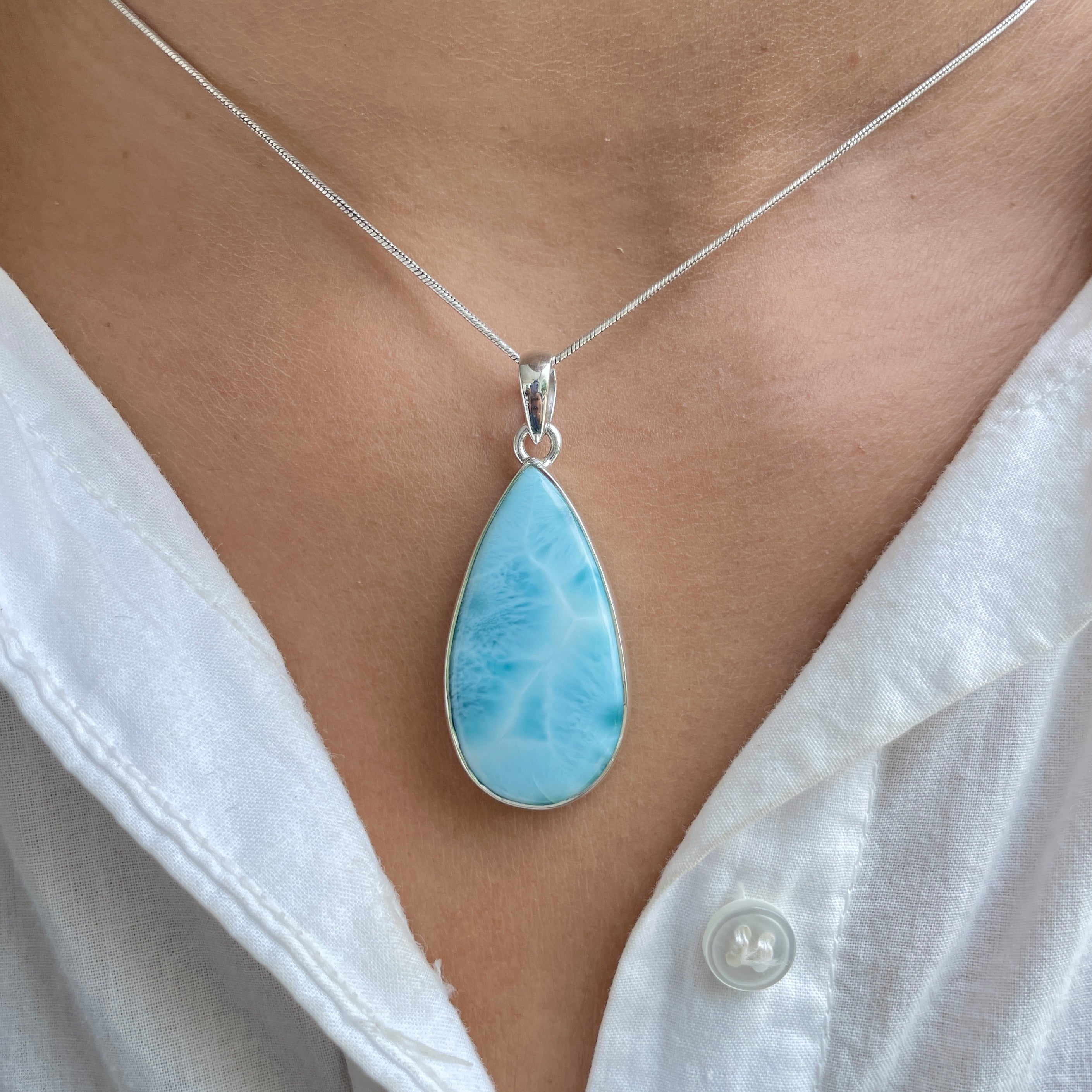 Larimar Pendant-(LAR-P-381.)
