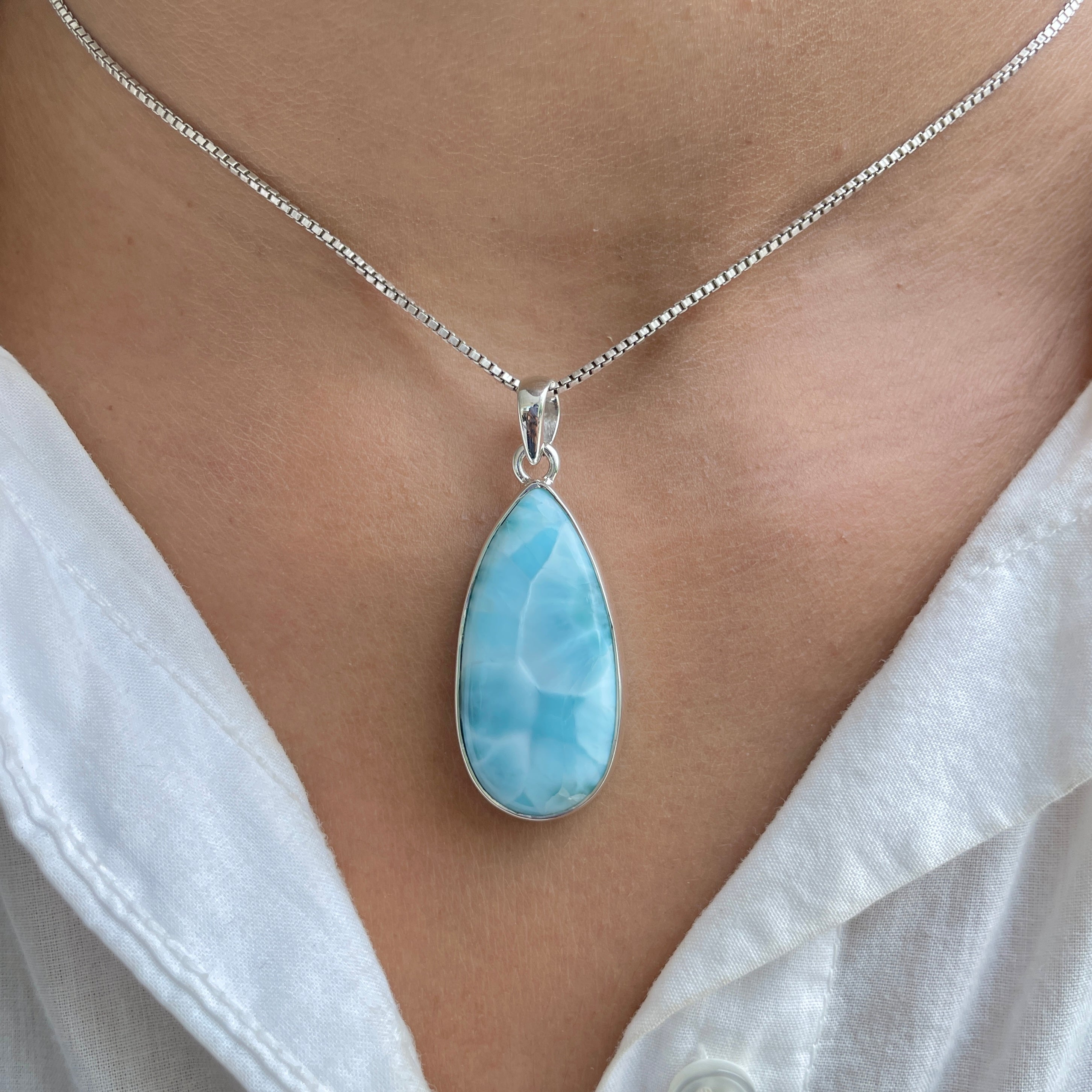 Larimar Pendant-(LAR-P-382.)