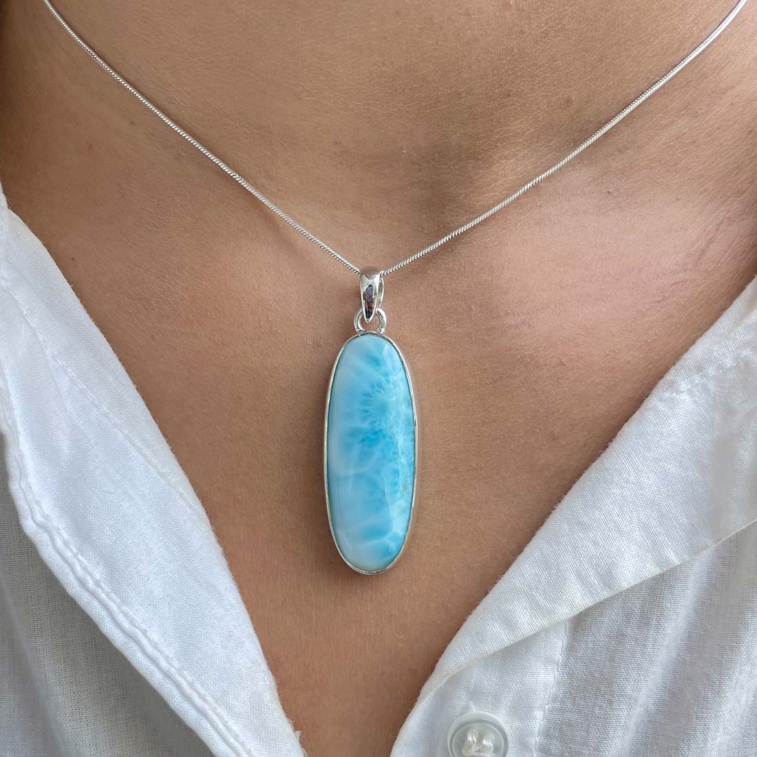 Larimar Pendant-(LAR-P-388.)