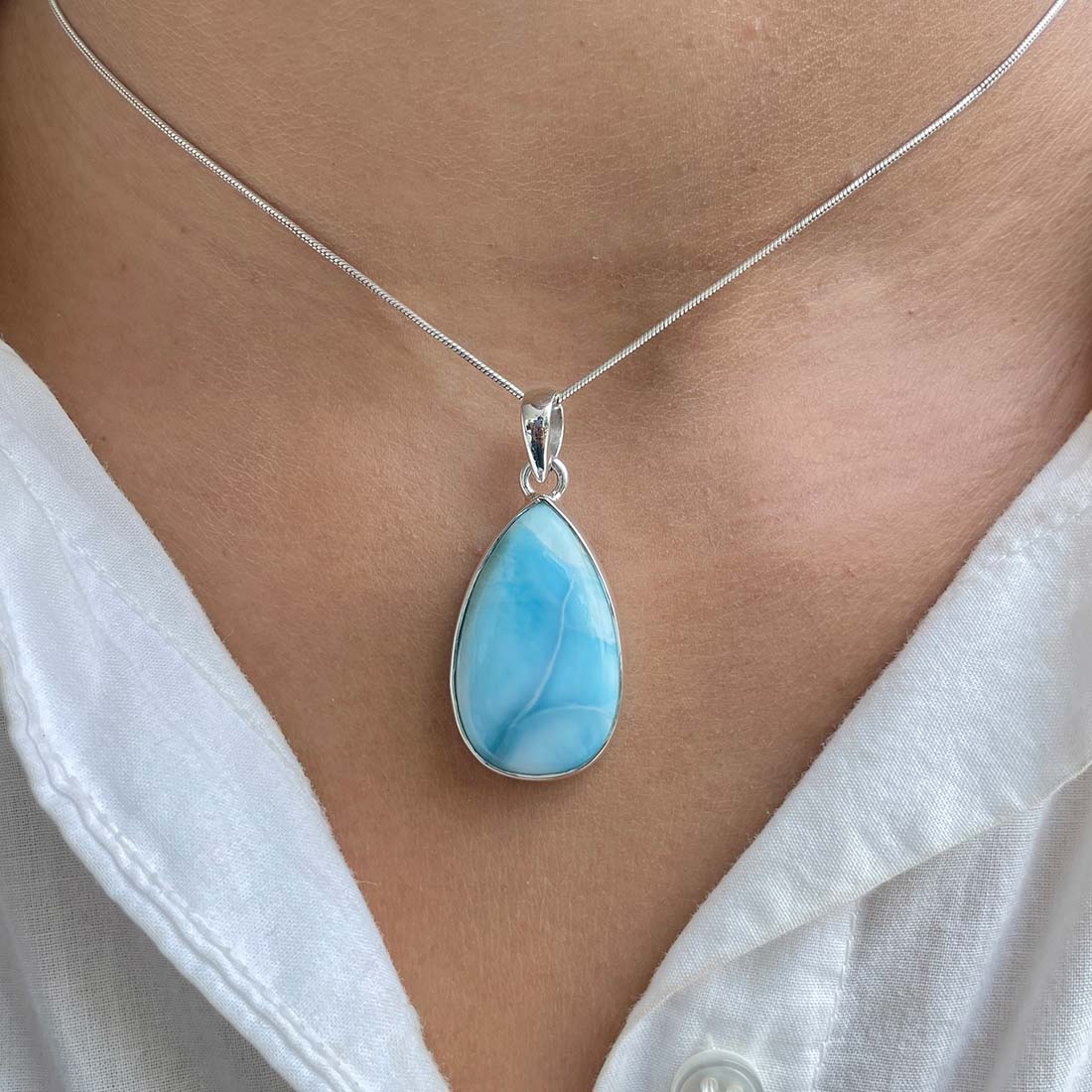 Larimar Pendant-(LAR-P-389.)