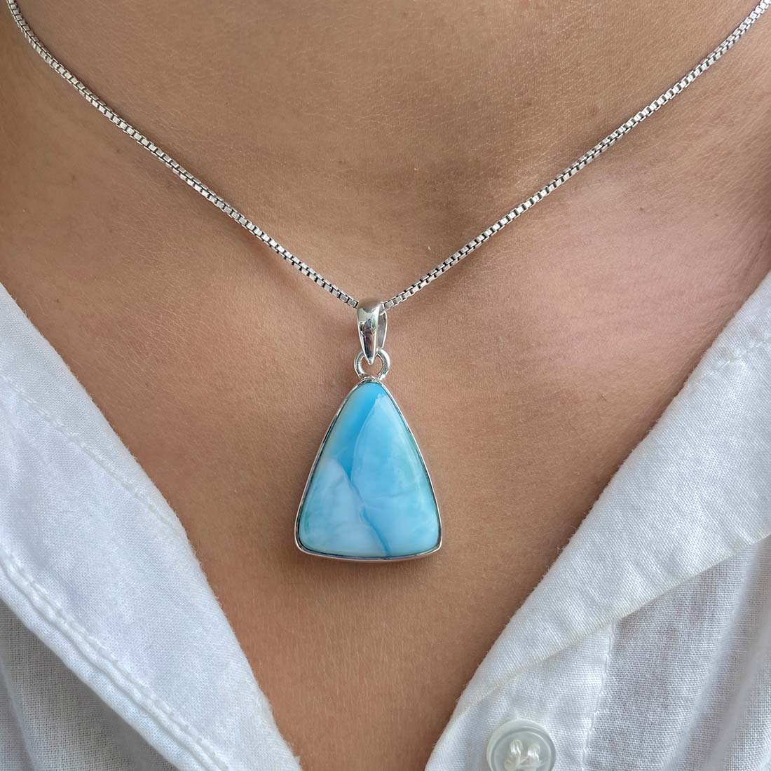 Larimar Pendant-(LAR-P-391.)