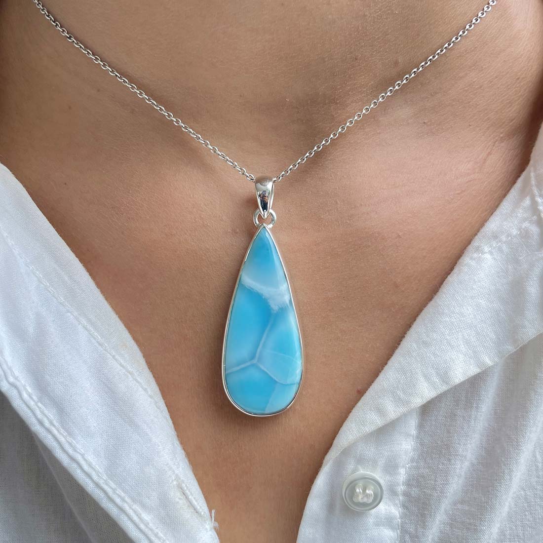 Larimar Pendant-(LAR-P-392.)