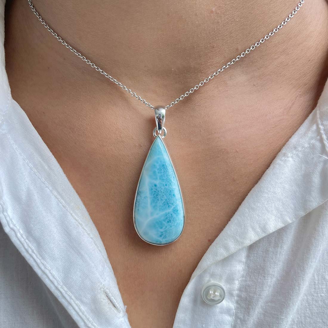 Larimar Pendant-(LAR-P-399.)