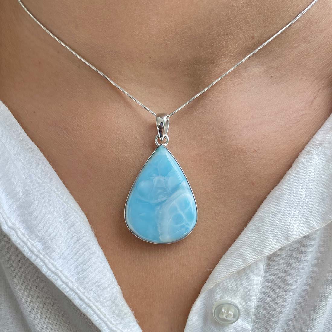 Larimar Pendant-(LAR-P-400.)