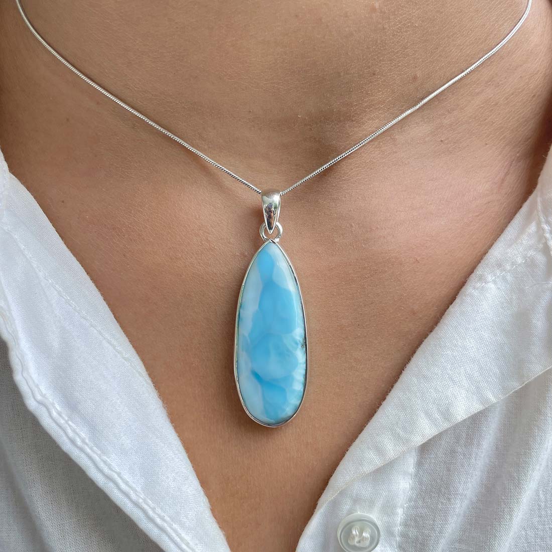 Larimar Pendant-(LAR-P-401.)