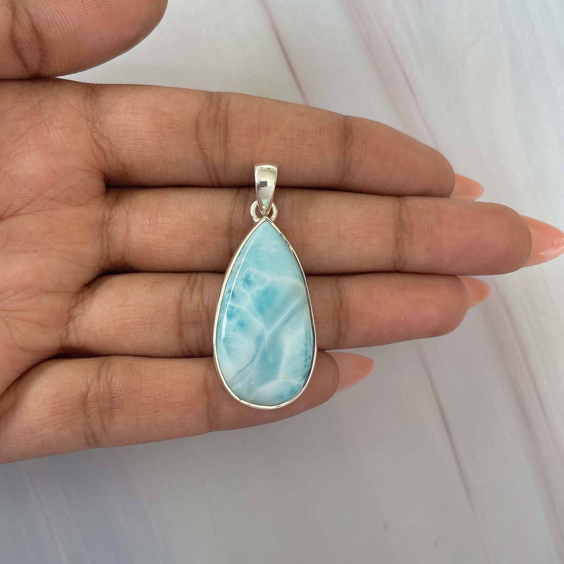 Larimar Pendant-(LAR-P-403.)