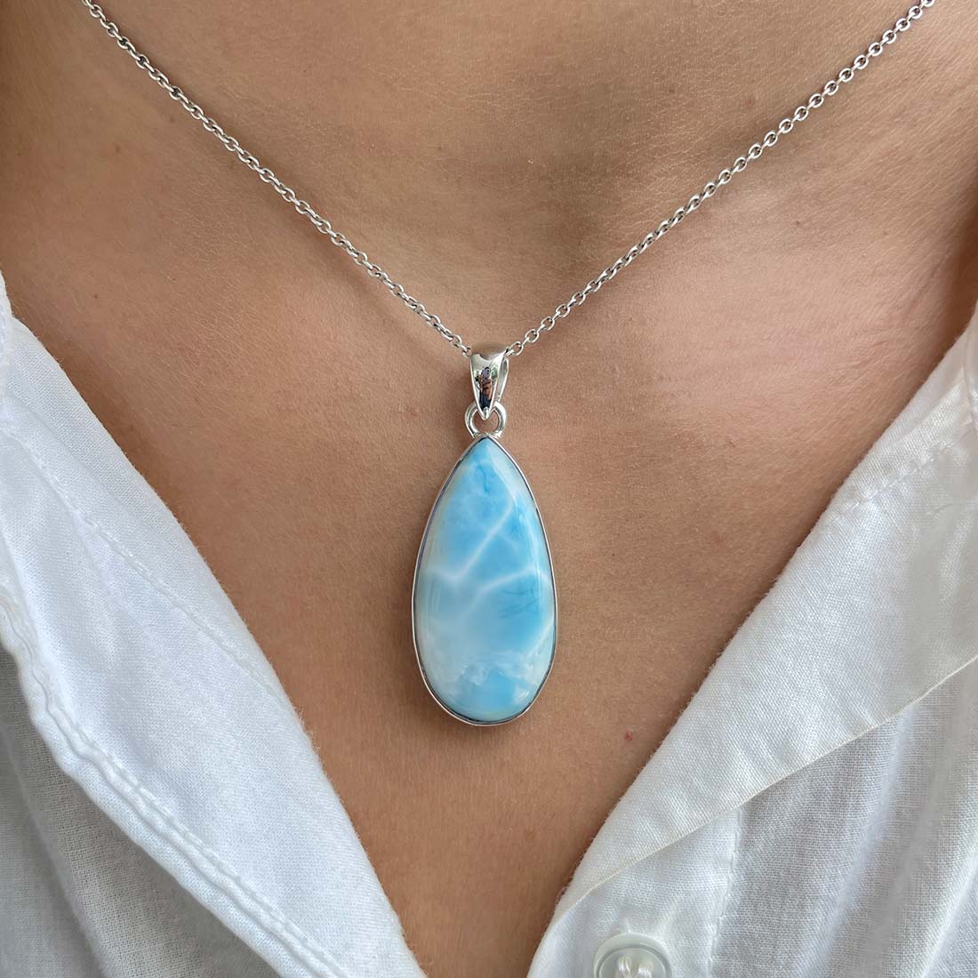 Larimar Pendant-(LAR-P-404.)