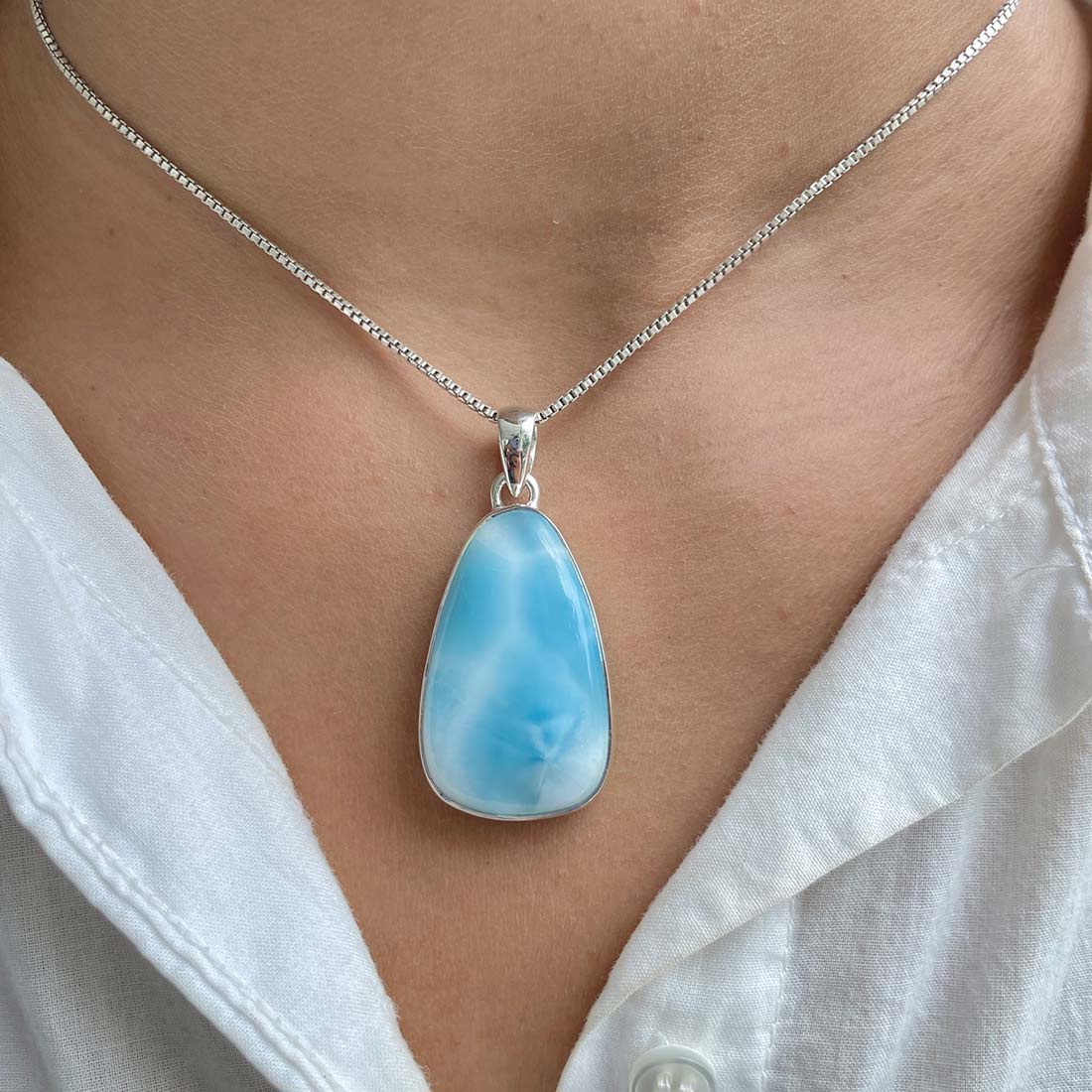 Larimar Pendant-(LAR-P-406.)