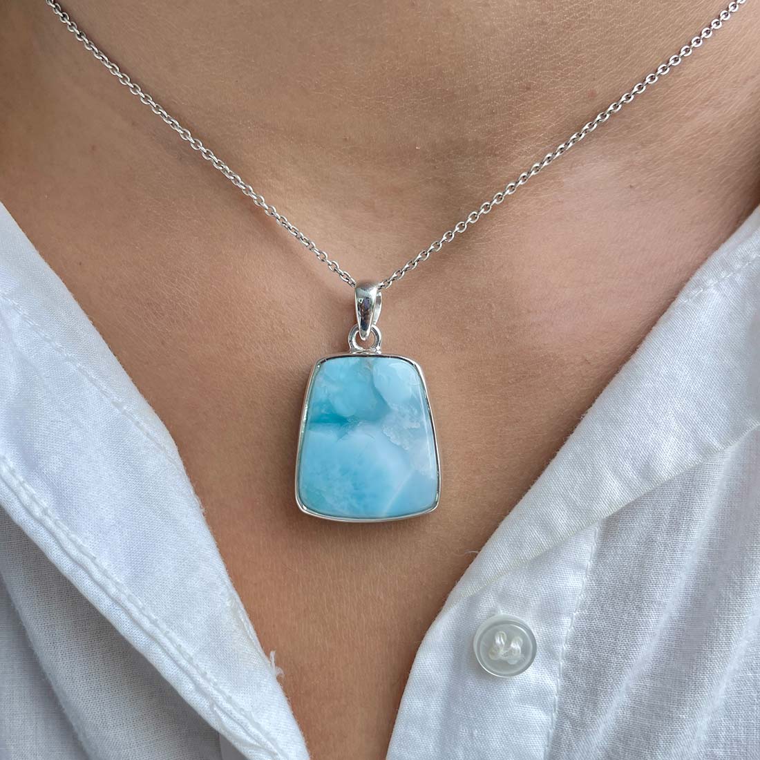 Larimar Pendant-(LAR-P-414.)
