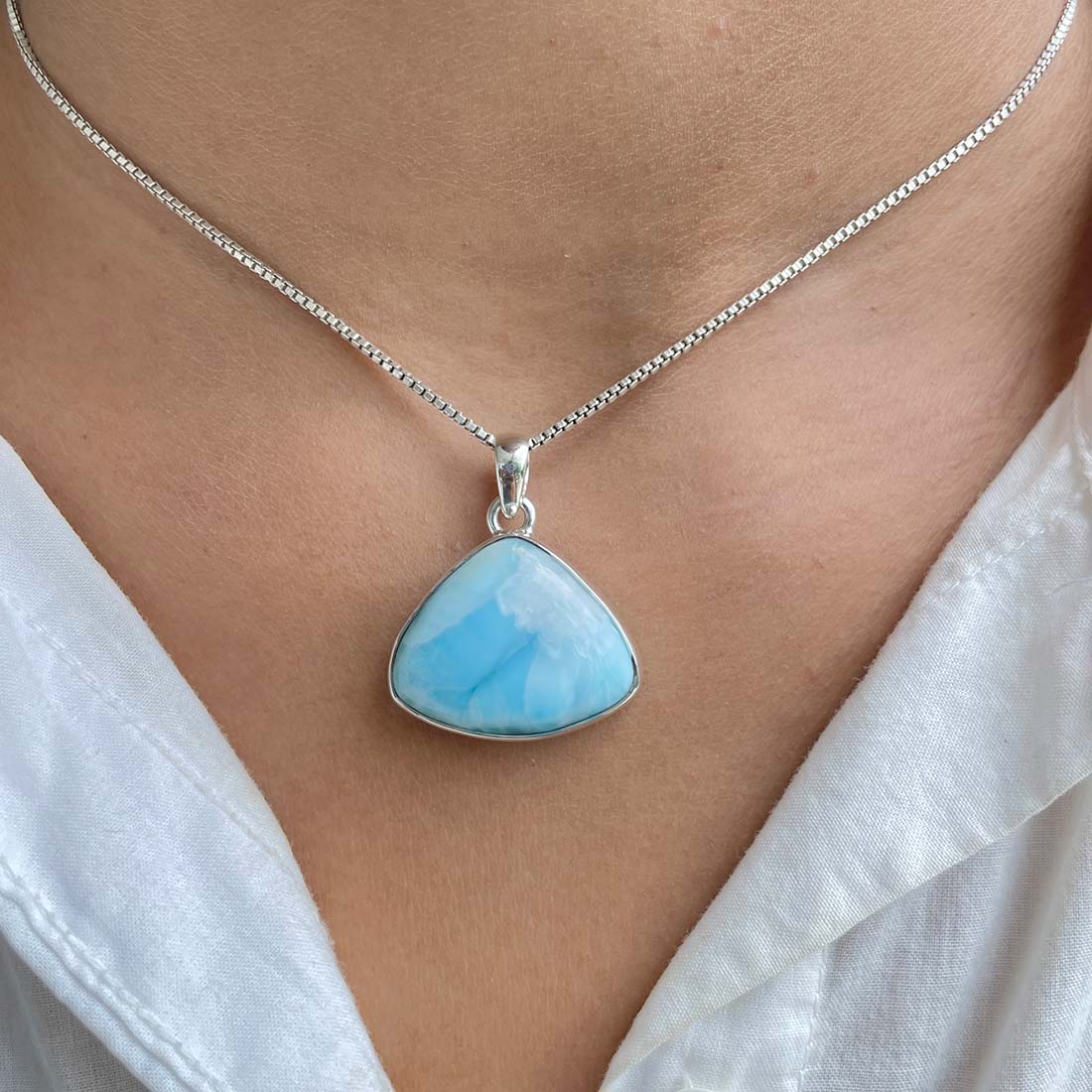Larimar Pendant-(LAR-P-418.)