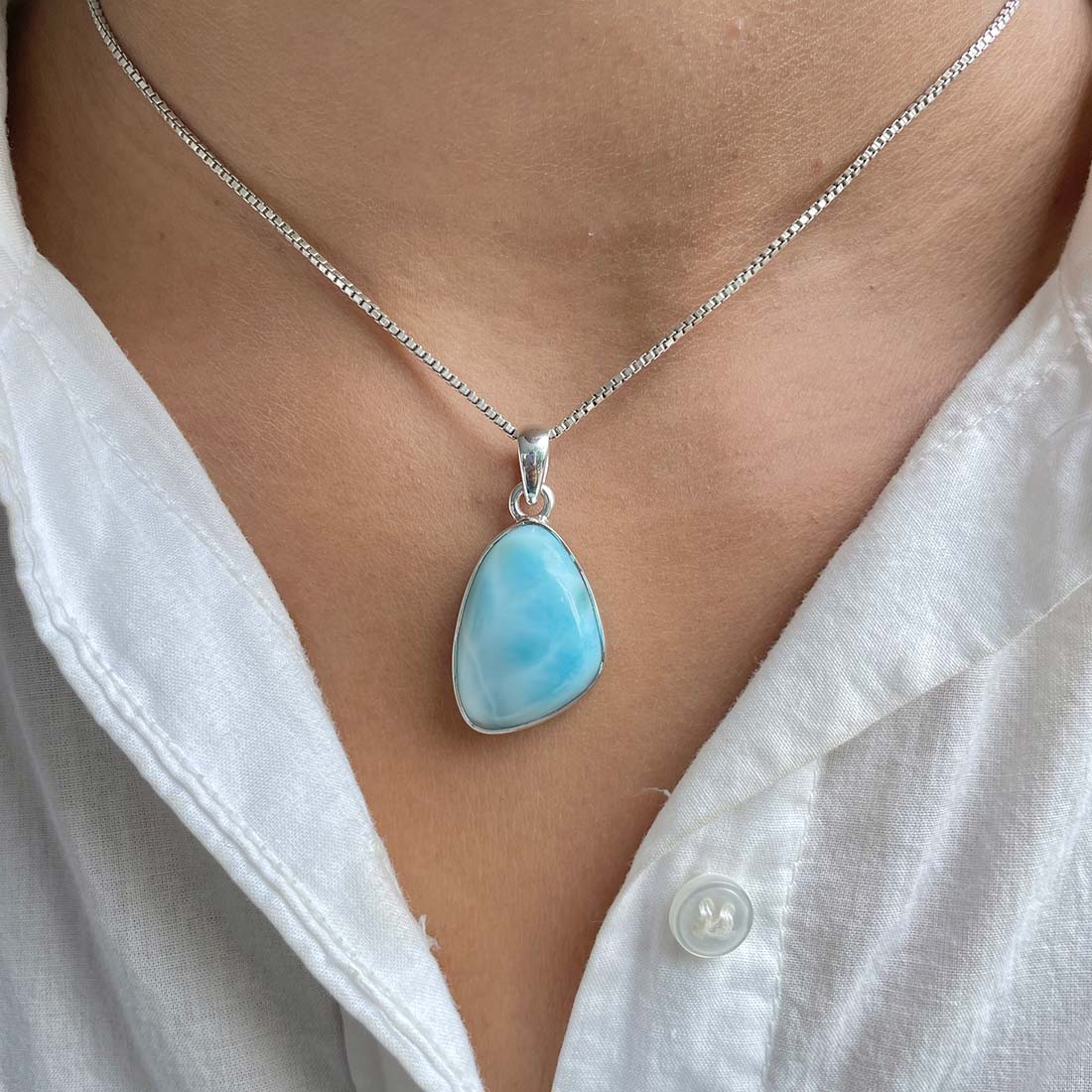 Larimar Pendant-(LAR-P-421.)