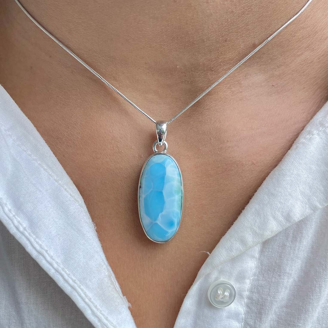 Larimar Pendant-(LAR-P-422.)