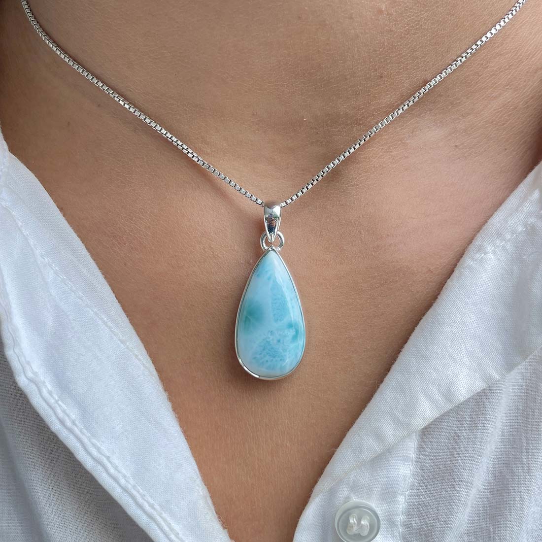 Larimar Pendant-(LAR-P-423.)