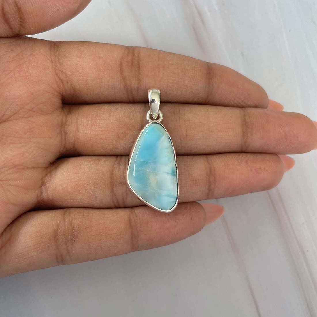 Larimar Pendant-(LAR-P-424.)