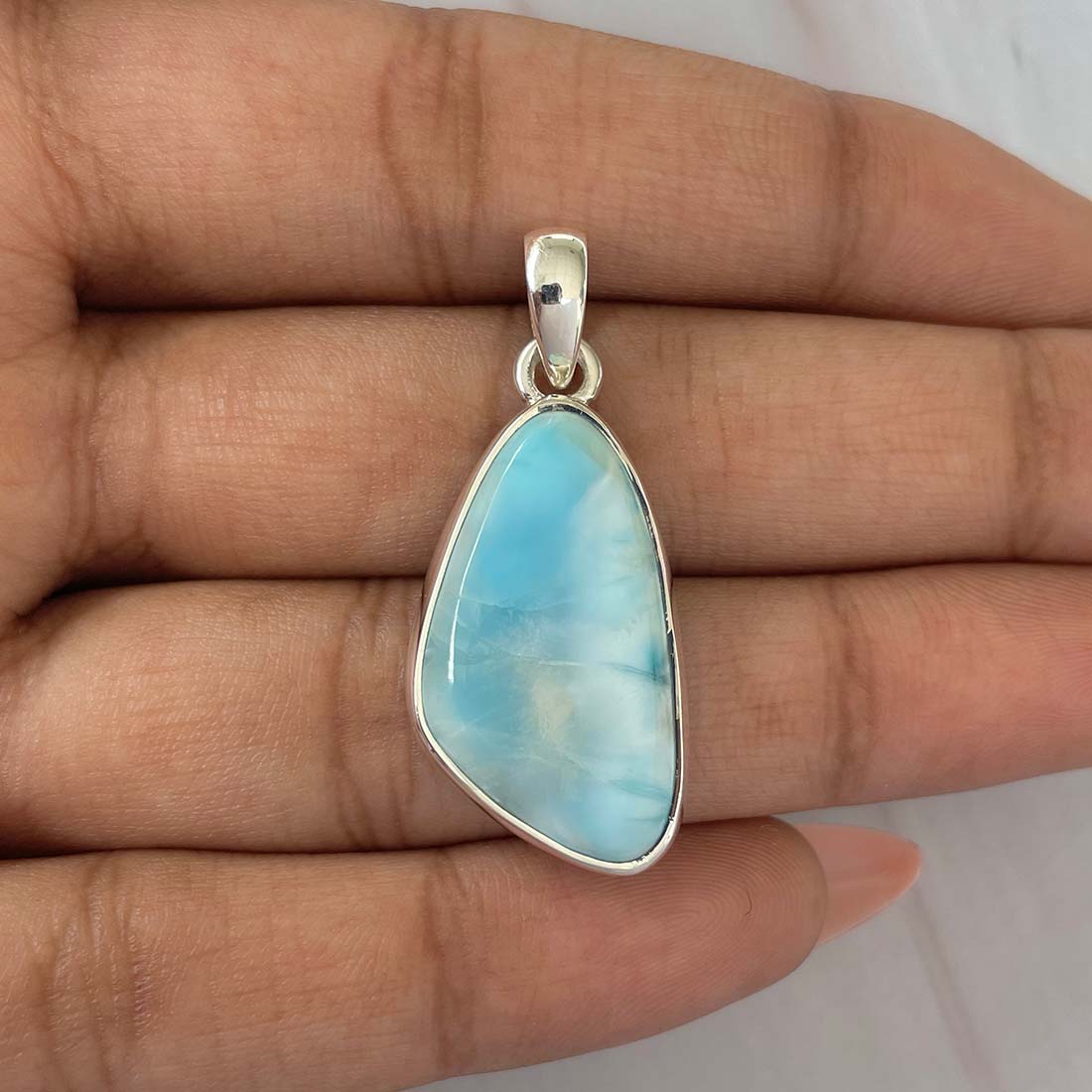 Larimar Pendant-(LAR-P-424.)