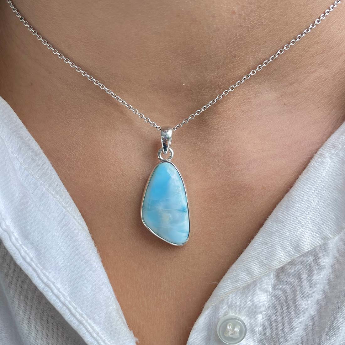 Larimar Pendant-(LAR-P-424.)