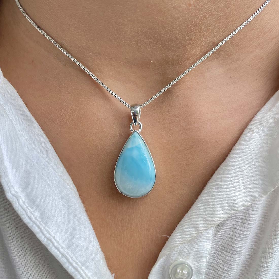 Larimar Pendant-(LAR-P-429.)