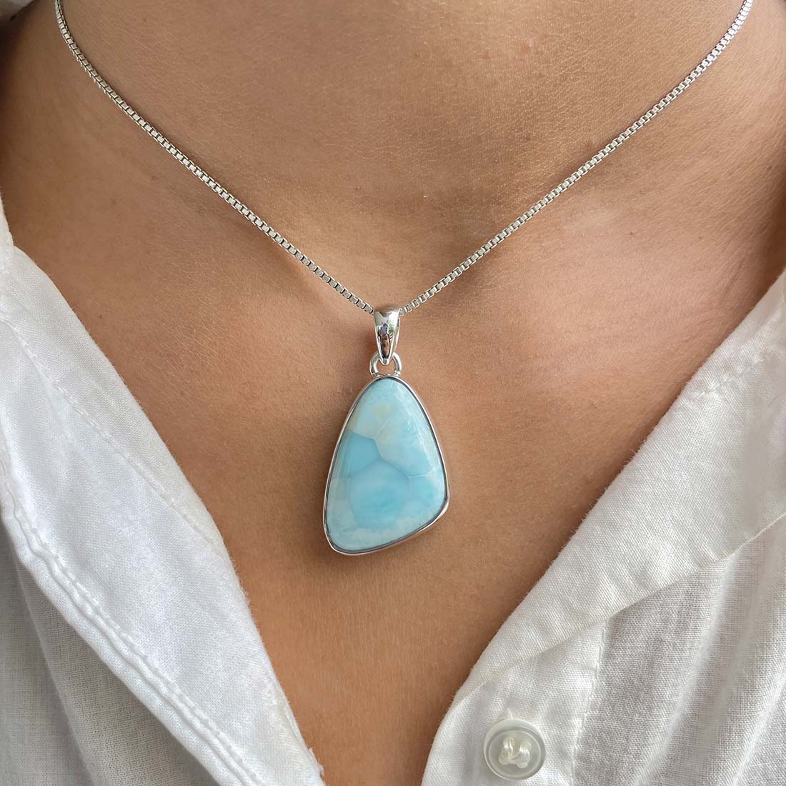 Larimar Pendant-(LAR-P-430.)