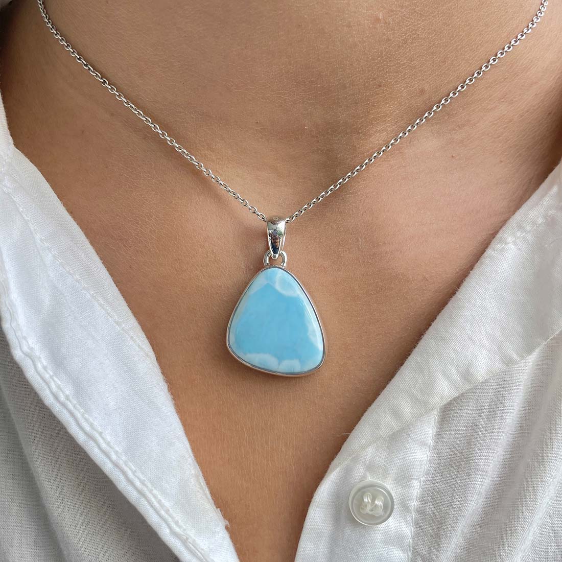 Larimar Pendant-(LAR-P-432.)