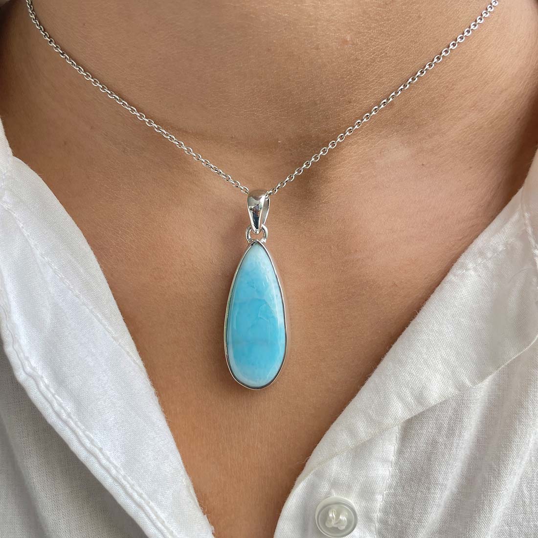 Larimar Pendant-(LAR-P-433.)