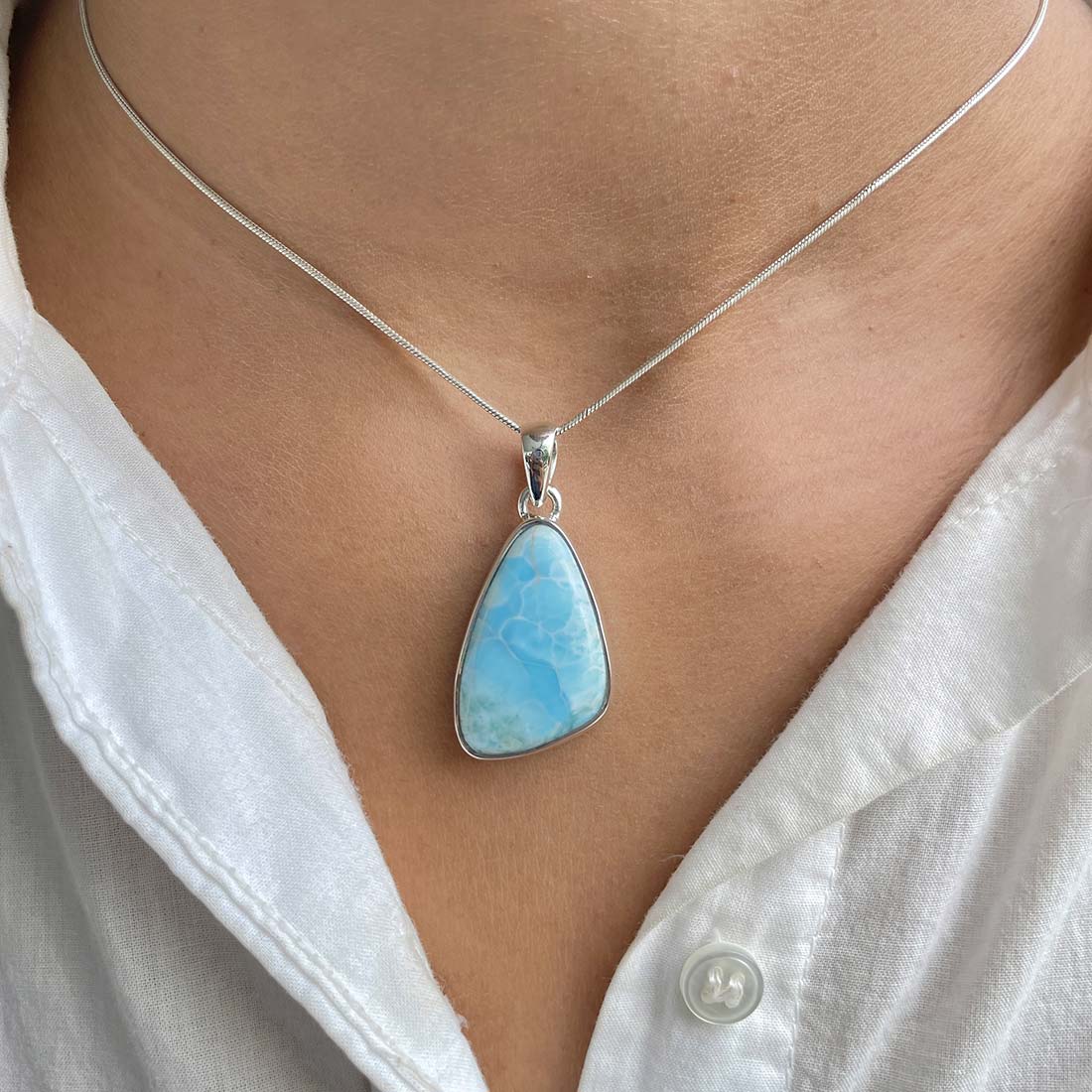 Larimar Pendant-(LAR-P-434.)
