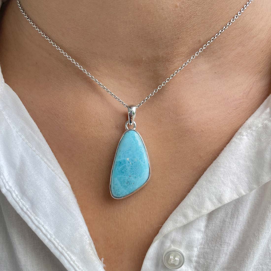 Larimar Pendant-(LAR-P-436.)