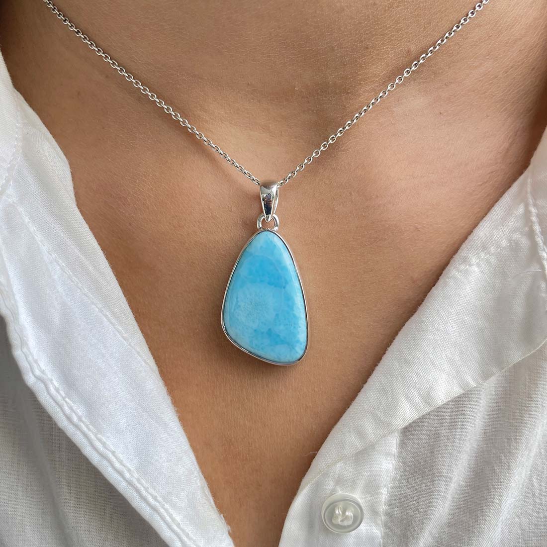 Larimar Pendant-(LAR-P-438.)