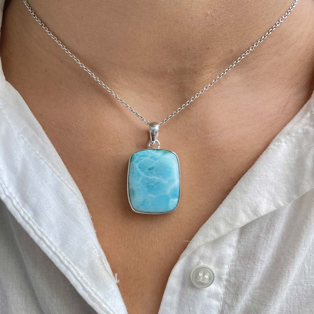Larimar Pendant-(LAR-P-439.)