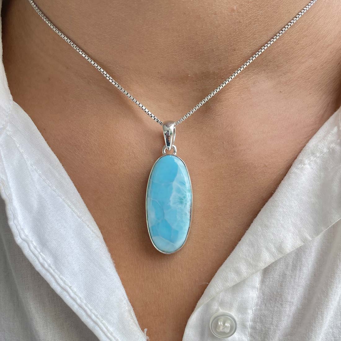 Larimar Pendant-(LAR-P-442.)