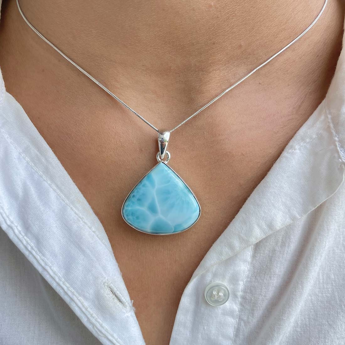 Larimar Pendant-(LAR-P-447.)