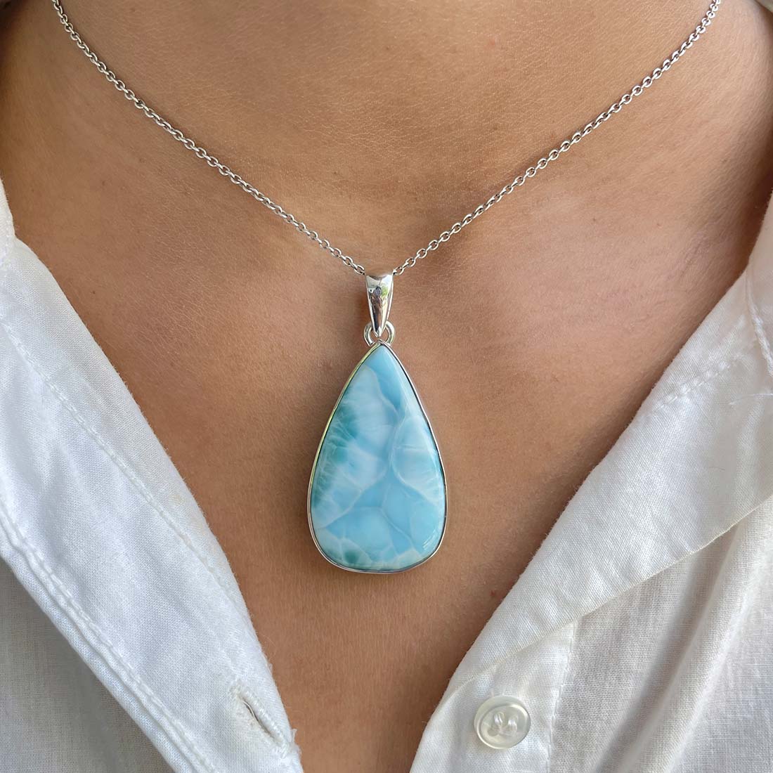 Larimar Pendant-(LAR-P-448.)